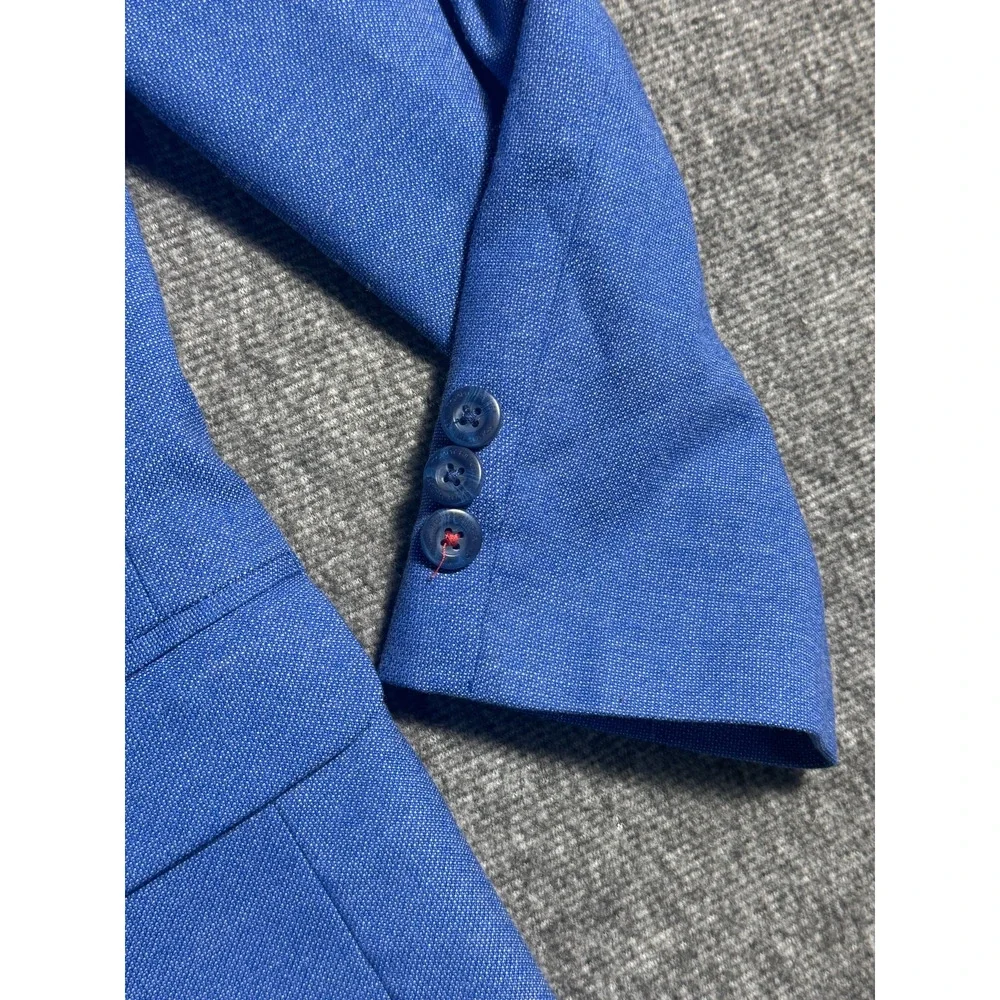 TOMMY HILFIGER Big Boys Textured & Stretch Suit Jacket Only Medium Blue- Size 12